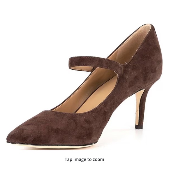 Elegant Brown Suede Heels - Picture 1 of 3